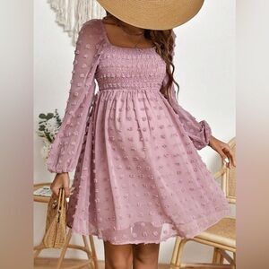 Charming Pink Maternity Dress